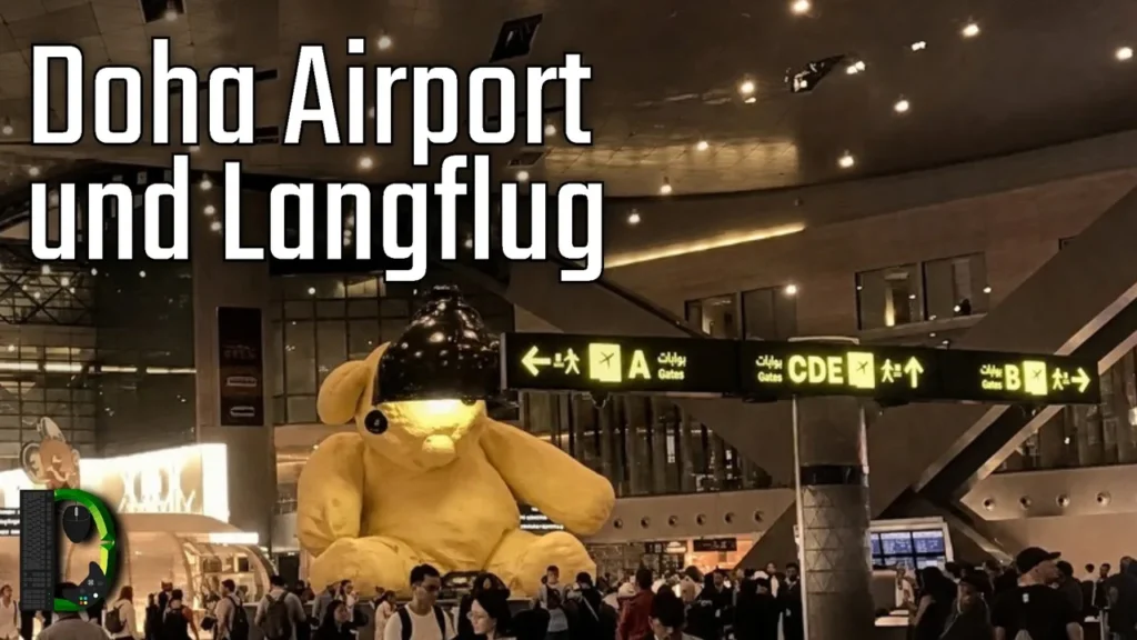 Langflug über Doha - Neuseeland Reisetag 0.6 - Adventskalender 2024 Türchen 3
