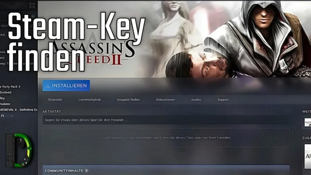 Wie man in Steam 2020 einen Key finden kann